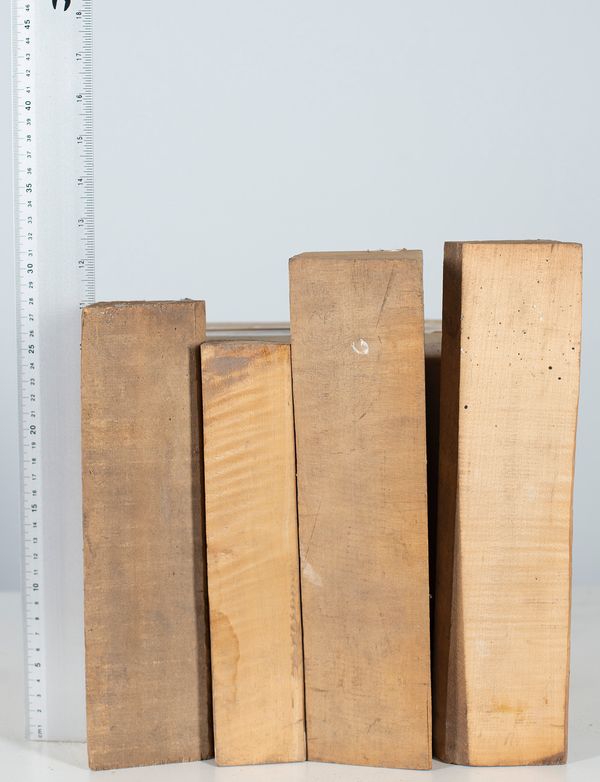 Four violin neck blanks, maple