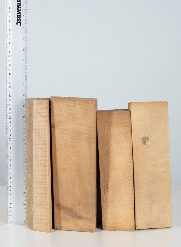 Four violin neck blanks, maple