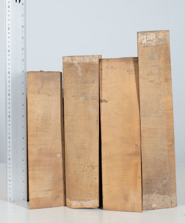 Four violin neck blanks, maple