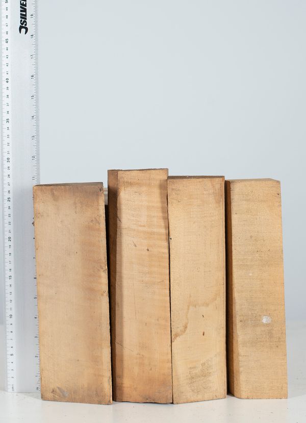 Four violin neck blanks, maple