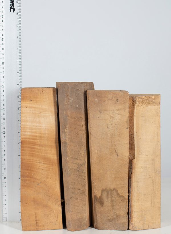 Four violin neck blanks, maple