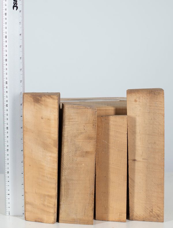 Four violin neck blanks, maple