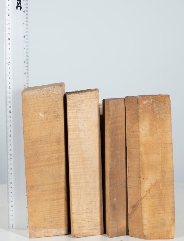 Four violin neck blanks, maple