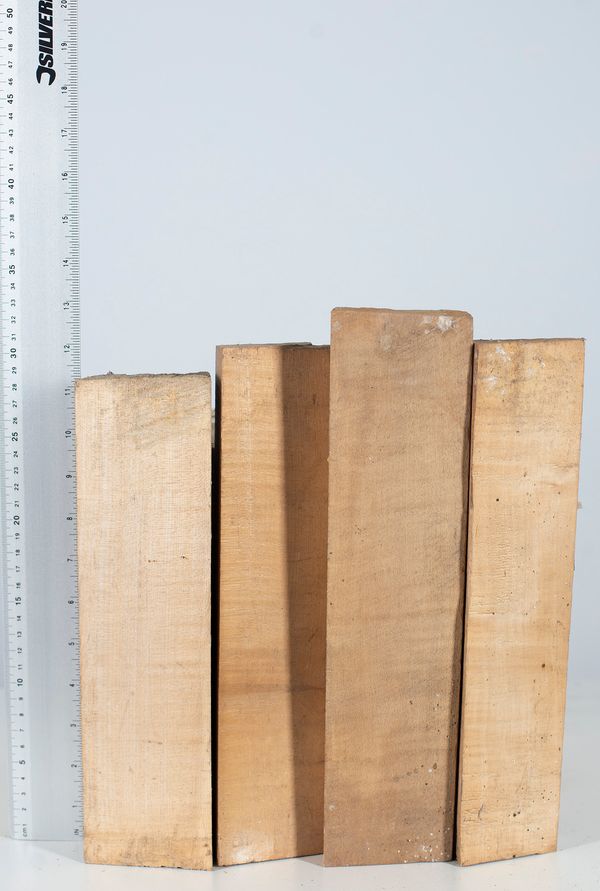 Four violin neck blanks, maple