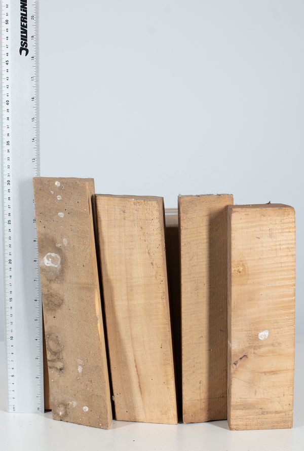 Four violin neck blanks, maple