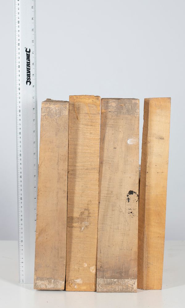 Four violin neck blanks, maple