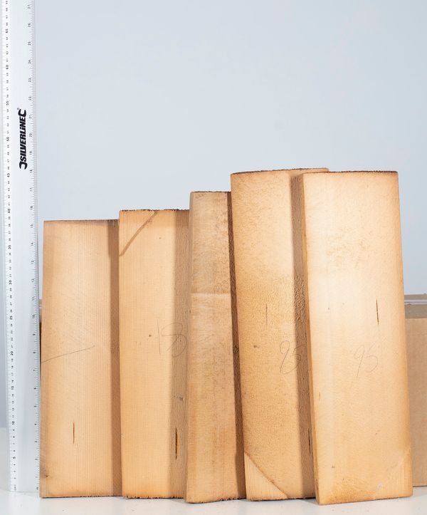 Ten pieces of unmatched spruce