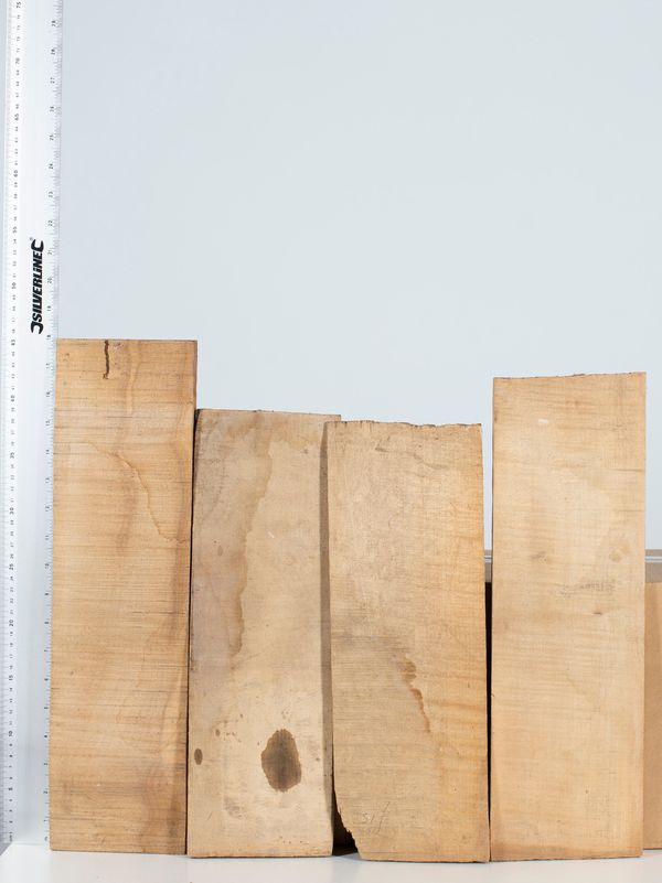 Six pieces of unmatched maple