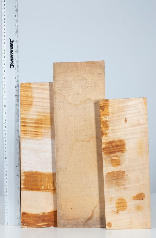 Six pieces of unmatched maple