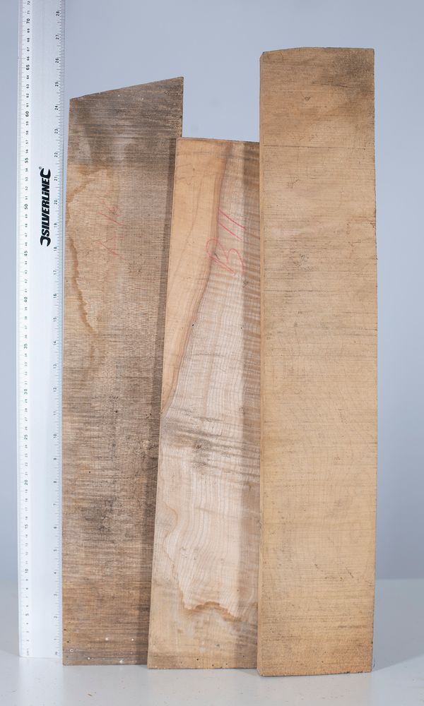 Six pieces of unmatched maple