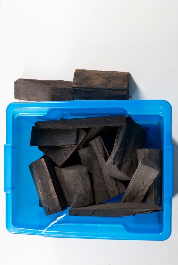 A mixed selection of ebony pieces