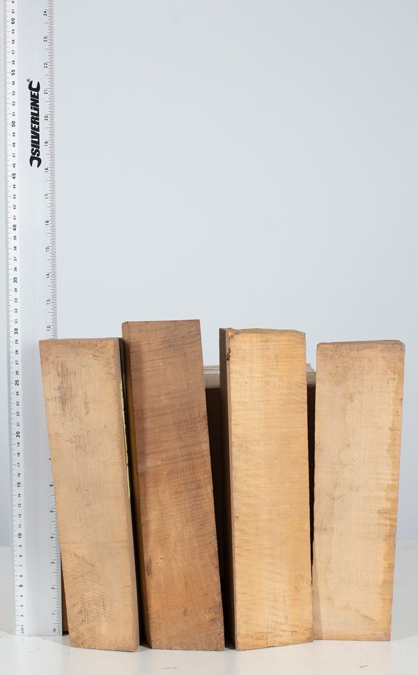 Four violin neck blanks, maple