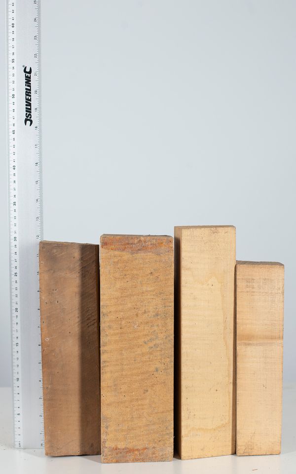 Four violin neck blanks, maple
