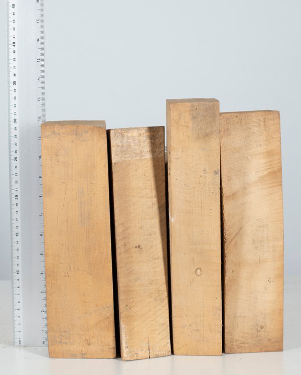 Four violin neck blanks, maple