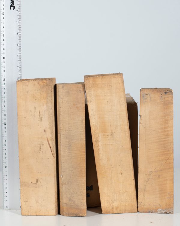 Four violin neck blanks, maple