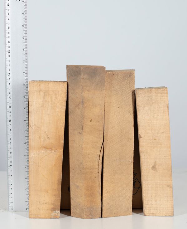 Four violin neck blanks, maple