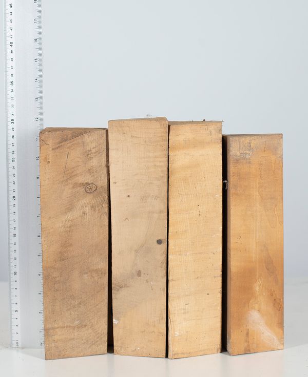 Four violin neck blanks, maple