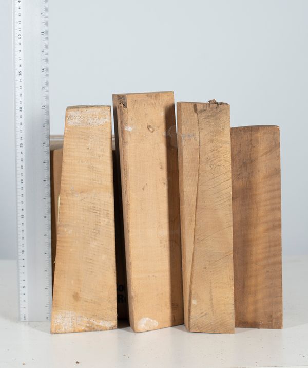 Four violin neck blanks, maple