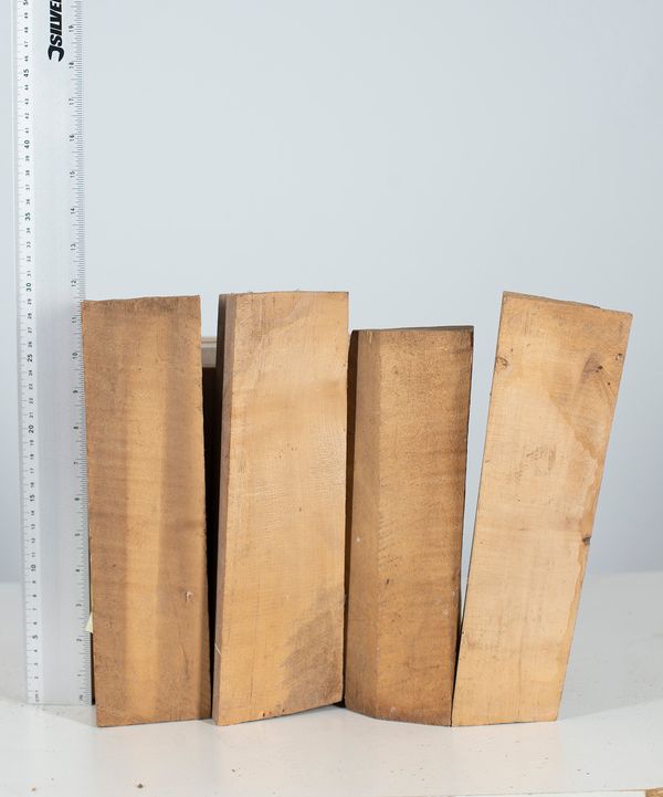 Four violin neck blanks, maple