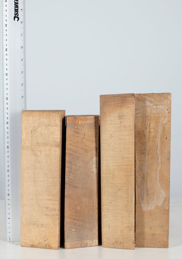 Four violin neck blanks, maple