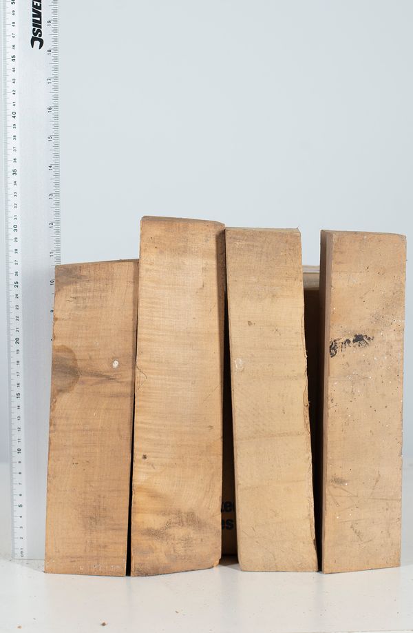 Four violin neck blanks, maple
