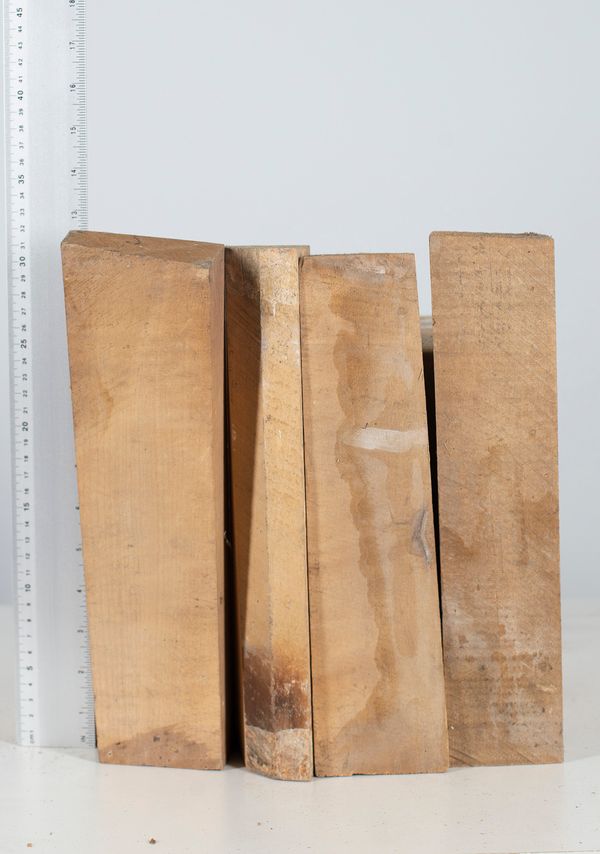 Four violin neck blanks, maple