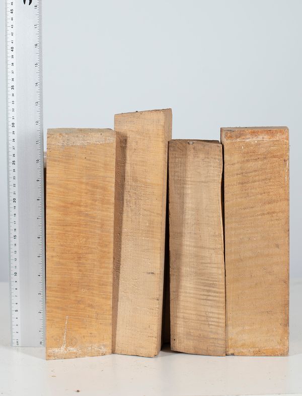 Four violin neck blanks, maple