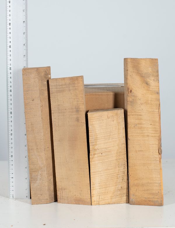 Four violin neck blanks, maple