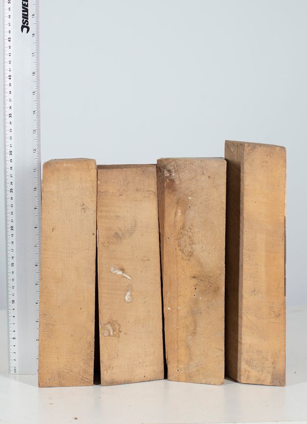 Four violin neck blanks, maple