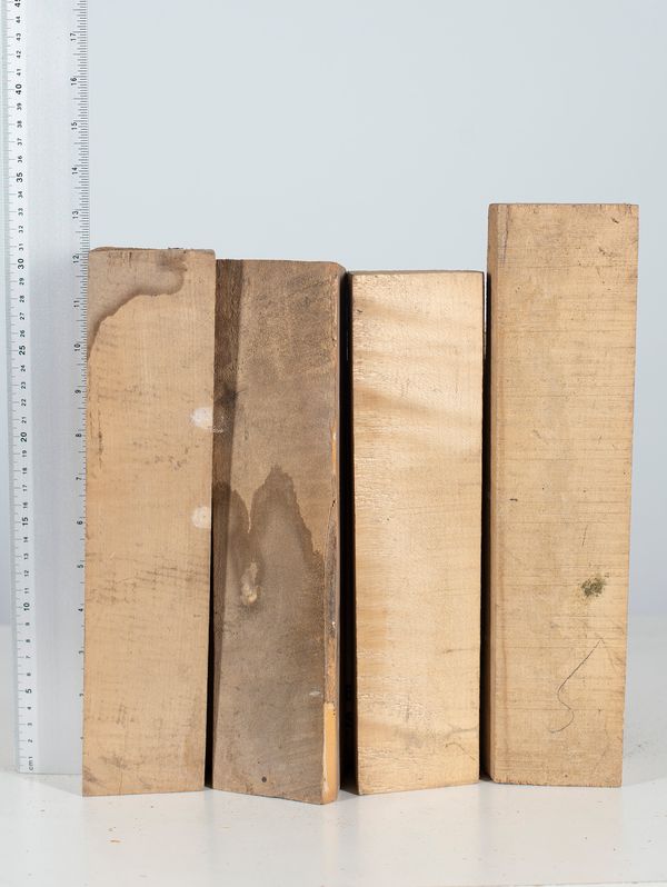Four violin neck blanks, maple