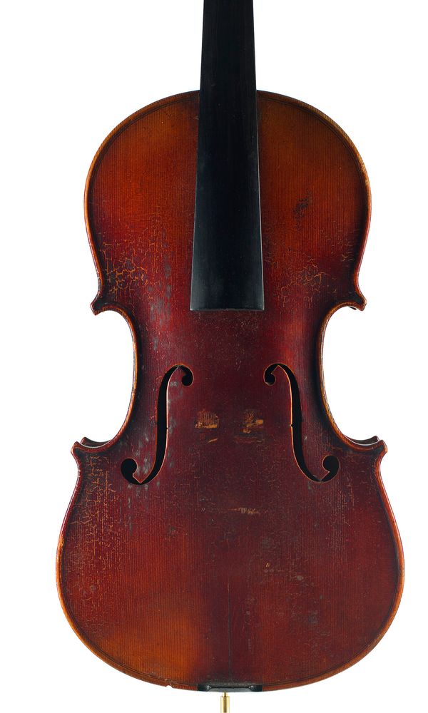 A violin, labelled Antonius Straduarius