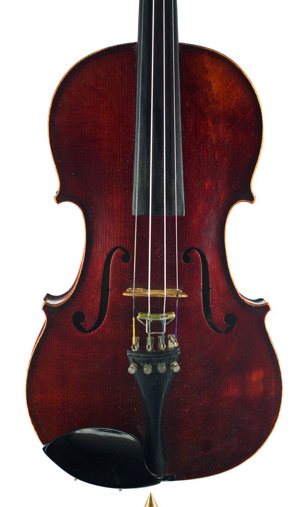 A violin, labelled Copy of Stradivarius R. Townend & Son