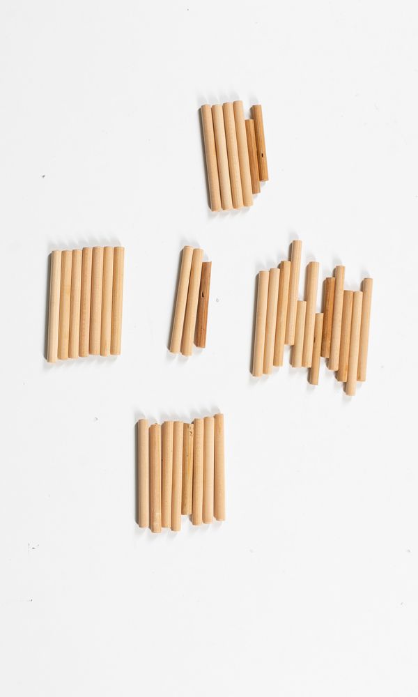 Thirty six soundpost dowels, varying lengths