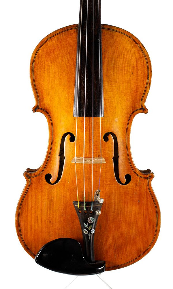 A violin, labelled A. McCallum