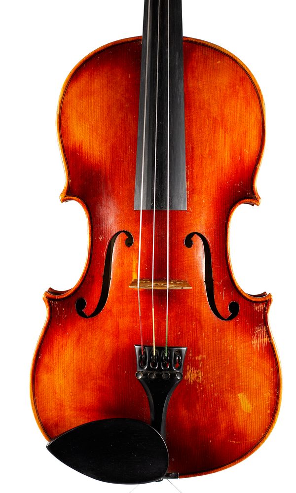 A viola, labelled Hans Wagner