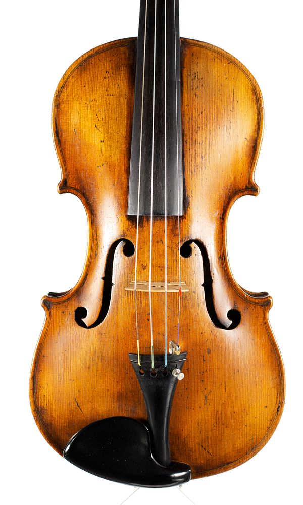 A violin, branded Stainer