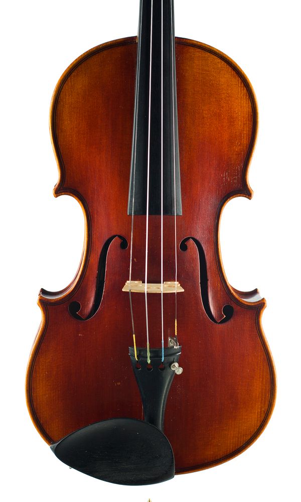 A violin, labelled J. E. Züst in Zürich