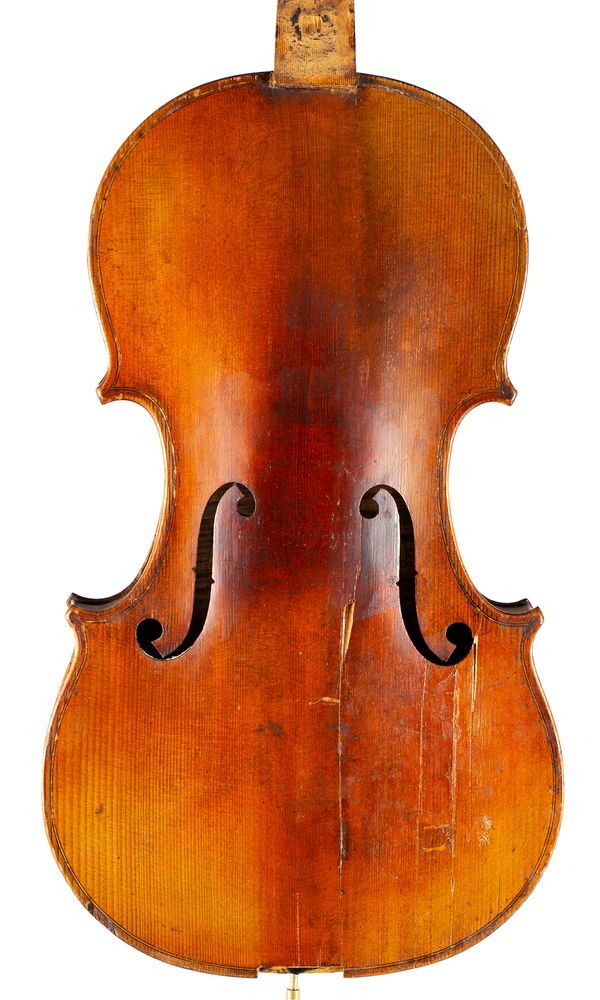 A violin, labelled J.T.L.