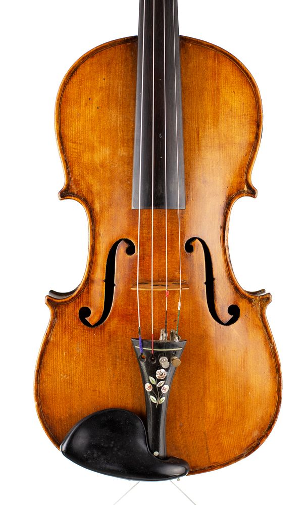 A violin, stamped L. A. Benjamin [internally]