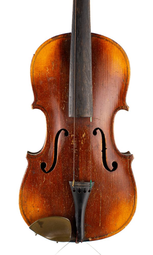 A half-sized violin, unlabelled