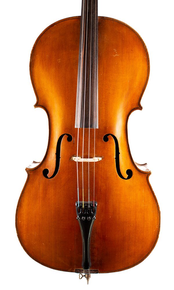 A cello, labelled Antonius & Hieronym. Fr. Amati