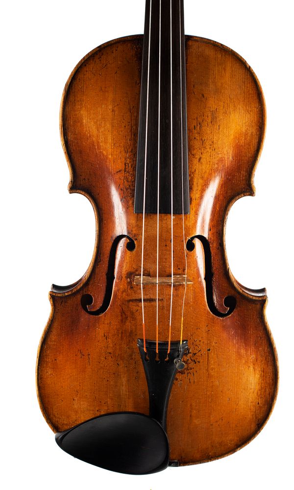 A violin ascribed to Johann Christian Ficker, Markneukirchen, 1789 Over 100 years old