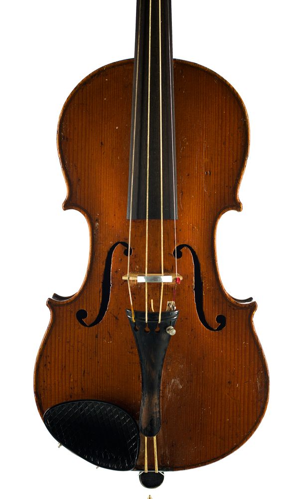 A violin, labelled Nachamung von Antonius Straduarius