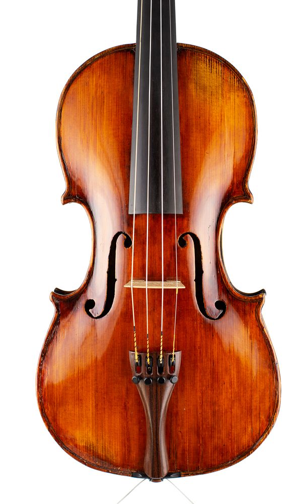 A violin, labelled Gaetano Vifconti