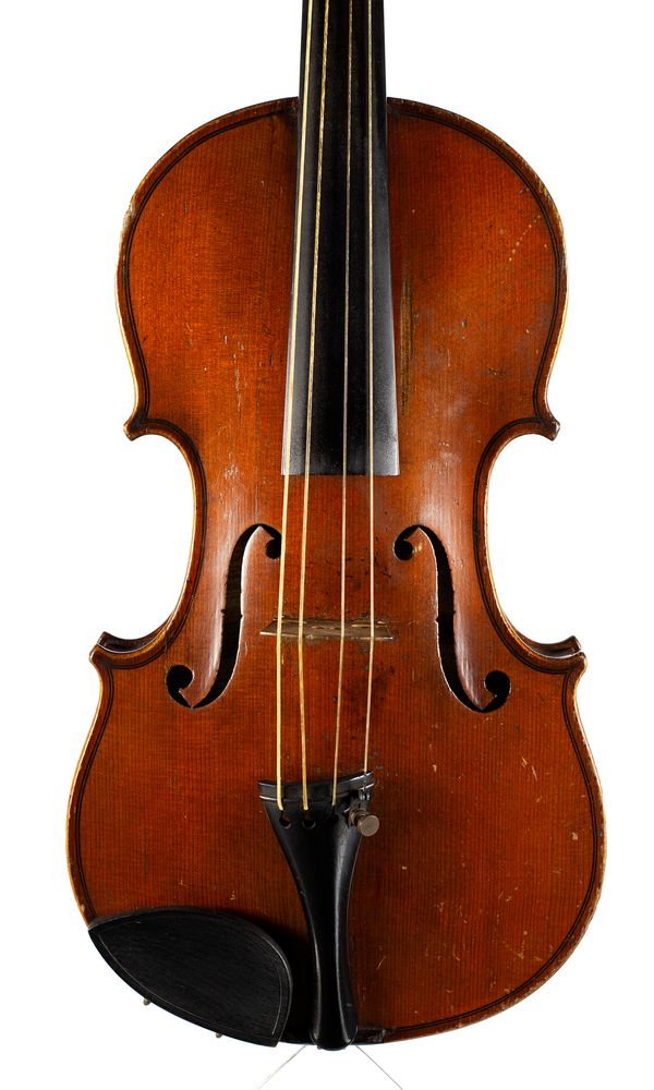 A violin, labelled Francois Barzoni