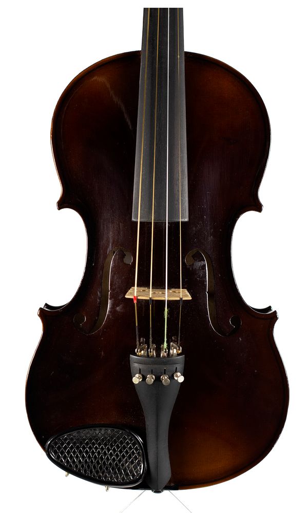 A viola, labelled B & H