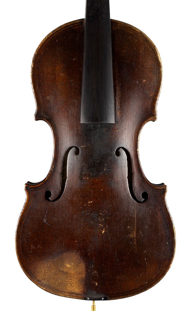 A violin, labelled Nicola Amati