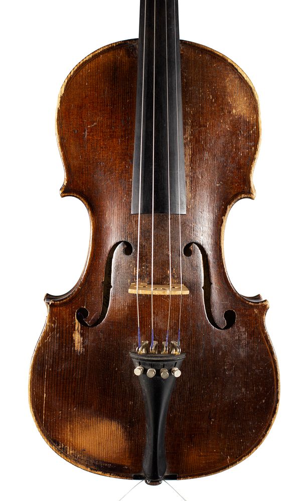 A violin, labelled Antonius Straduarius