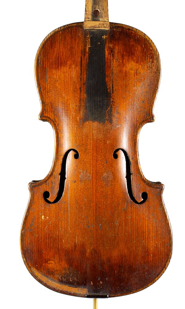 A violin, labelled [indistinctly] London