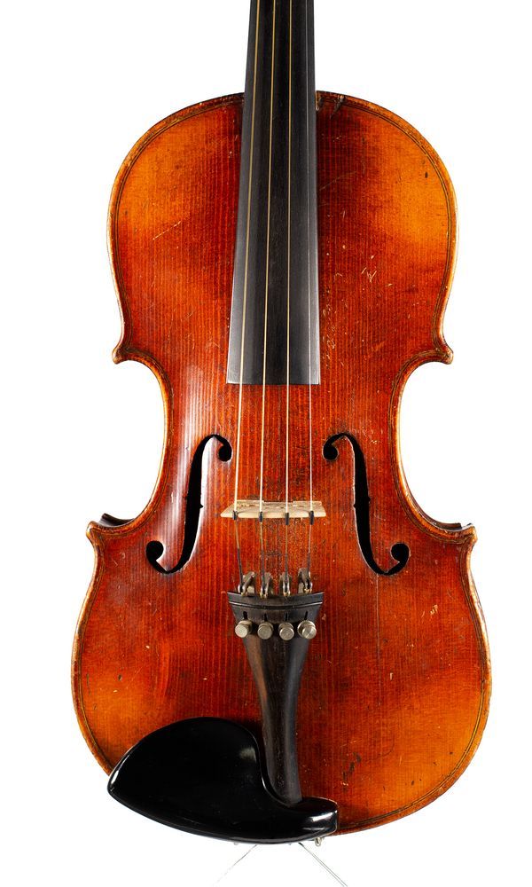 A three-quarter sized violin, unlabelled